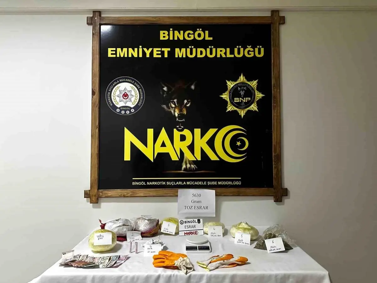 Bingöl’de Uyuşturucu Operasyonu: 5 Kilo Esrar Ele Geçirildi